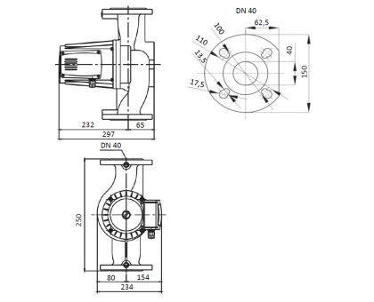 Циркуляционный насос Shinhoo Basic 40-16SF 380 В