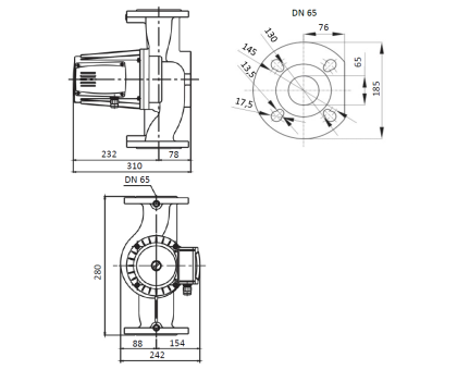 Циркуляционный насос Shinhoo Basic 65-8F