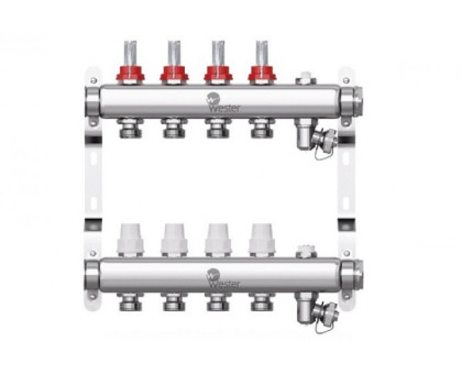 Коллектор нерж. Wester W902 1-3/4 в сборе с расходомерами на 4 выхода