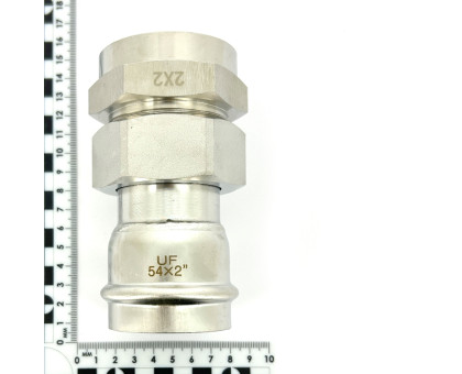 Муфта пресс-В 54 x 2" с разъемным соединением и плоск. прокладкой нерж.сталь